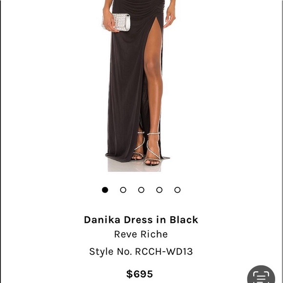 Reve Richie black gown size 34 (size 2) - Picture 2 of 6